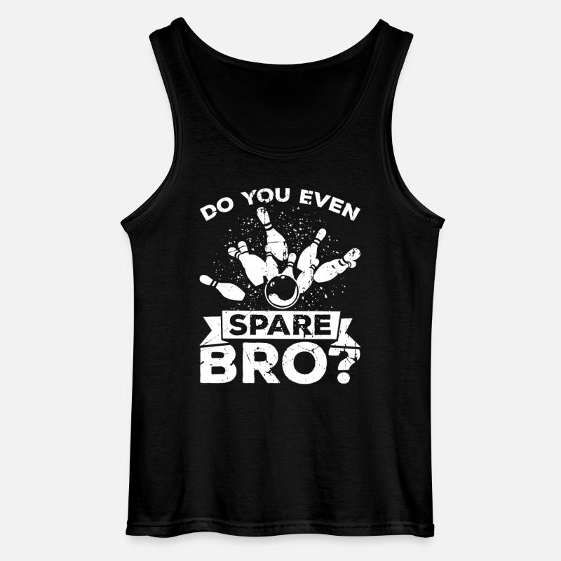 Lustiger Bowling Spruch - Gildan Männer Tank Top - Schwarz