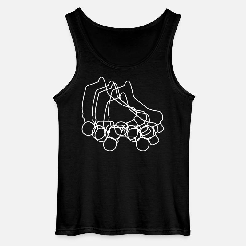 Roller Skates Zeichnung - Gildan Männer Tank Top - Schwarz