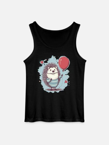 Hérisson mignon avec ballon - Débardeur Gildan Homme - noir