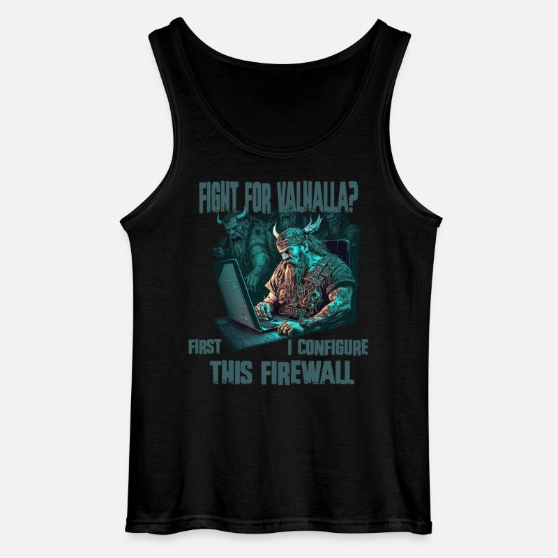 Firewall first Viking programmer - Gildan Men’s Tank Top - black