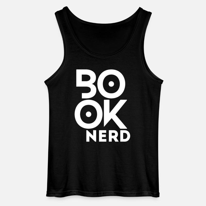 Lustiger Lesebuch-Nerd - Gildan Männer Tank Top - Schwarz
