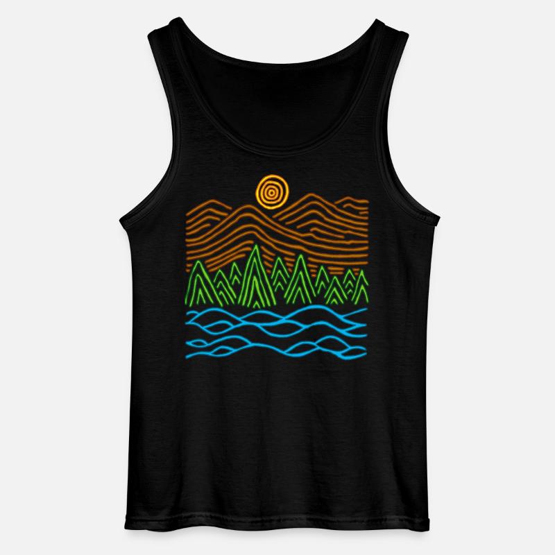 Seltsame Landschaft - Gildan Männer Tank Top - Schwarz