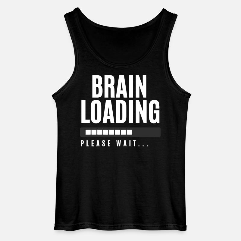 Brain Loading Please Wait - Gildan Men’s Tank Top - black