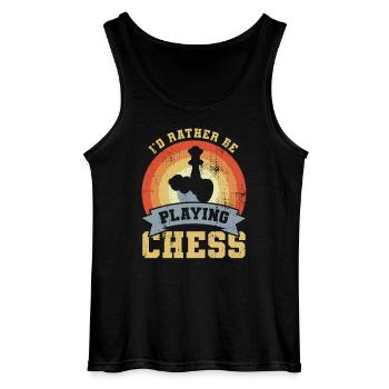 Je préfère jouer aux échecs - Débardeur Gildan Homme - noir - Devant - AI Model Male 185 dark (185cm)