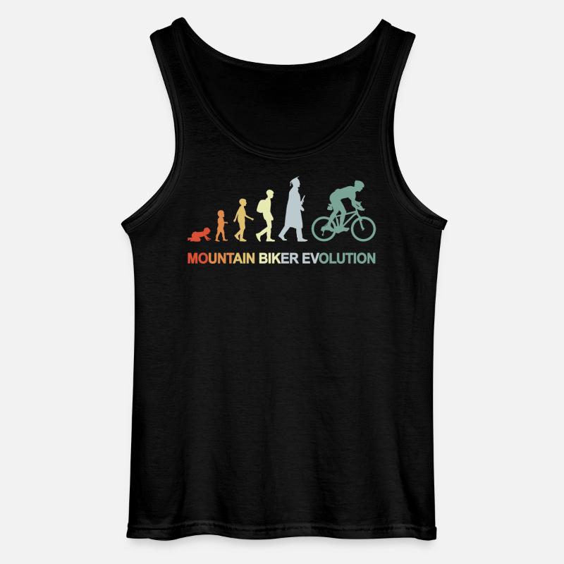 Mountain Biker Evolution - Gildan Men’s Tank Top - black