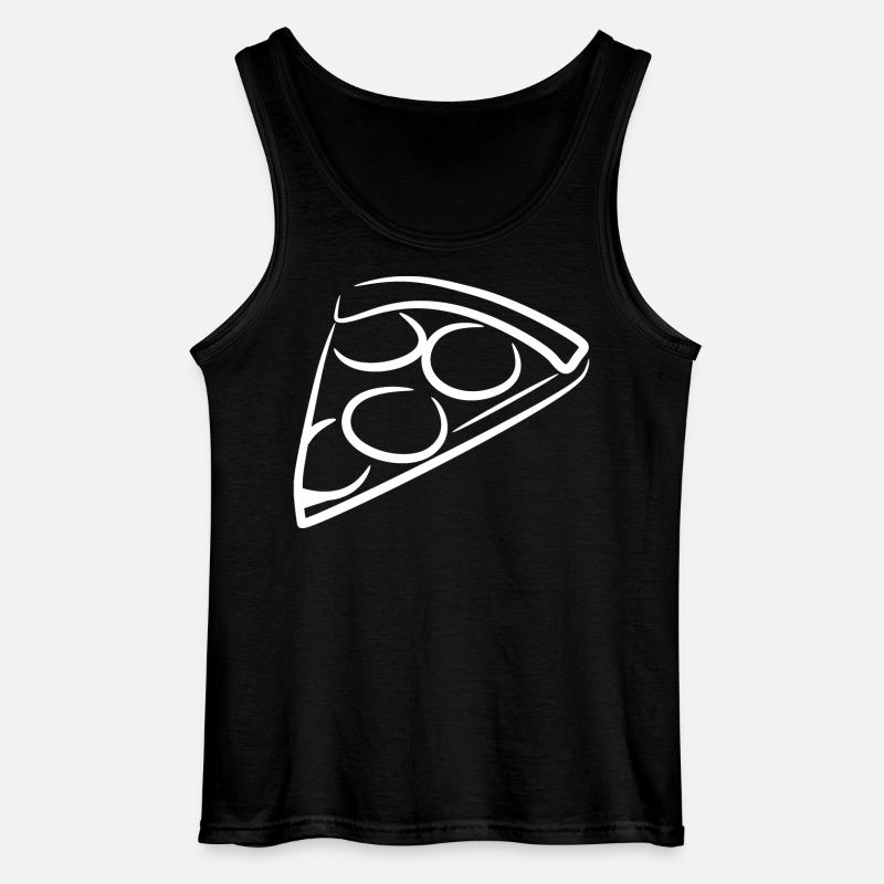 Pizza Skizze - Gildan Männer Tank Top - Schwarz