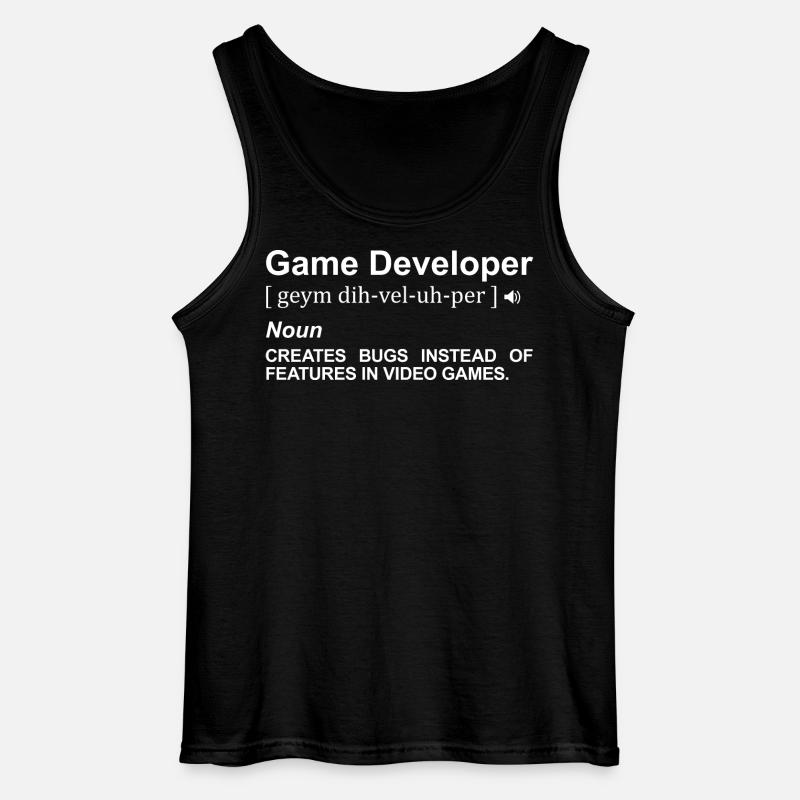 Game Developer Meaning - Gildan Men’s Tank Top - black