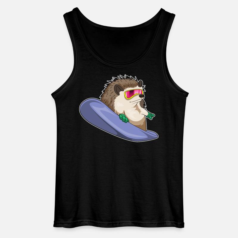 Igel Snowboard Wintersport - Gildan Männer Tank Top - Schwarz
