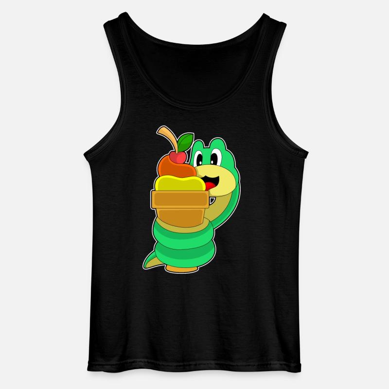 Crème glacée gaufre serpent - Débardeur Gildan Homme - noir