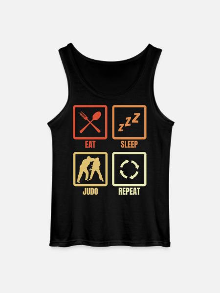 Eat Sleep Judo Repeat - Gildan Männer Tank Top - Schwarz