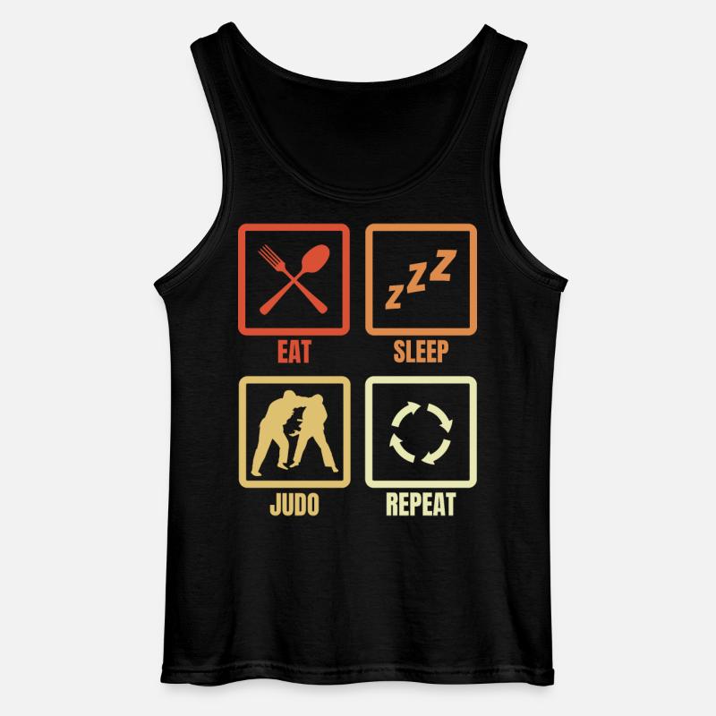 Eat Sleep Judo Repeat - Gildan Männer Tank Top - Schwarz