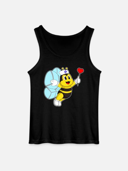 Bee Nurse Heart - Gildan Men’s Tank Top - black