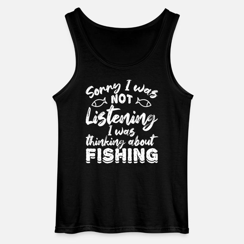 Anglerspruch - Gildan Männer Tank Top - Schwarz