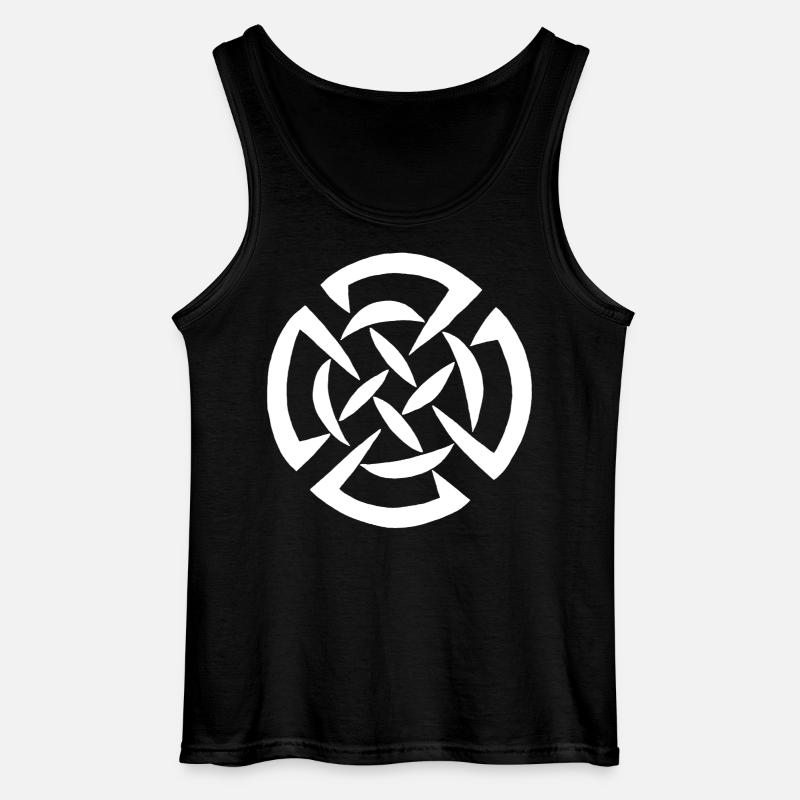 Weißes keltisches Graffiti - Gildan Männer Tank Top - Schwarz