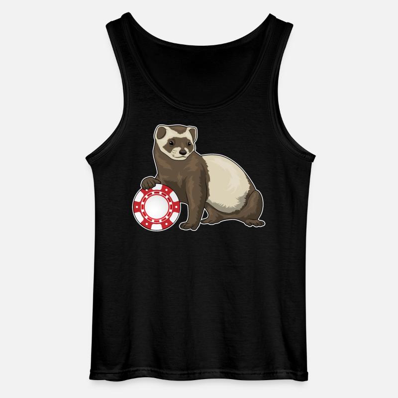 Frettchen Poker Pokerchips - Gildan Männer Tank Top - Schwarz