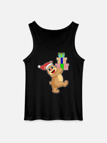 Bear Christmas Packages - Gildan Men’s Tank Top - black