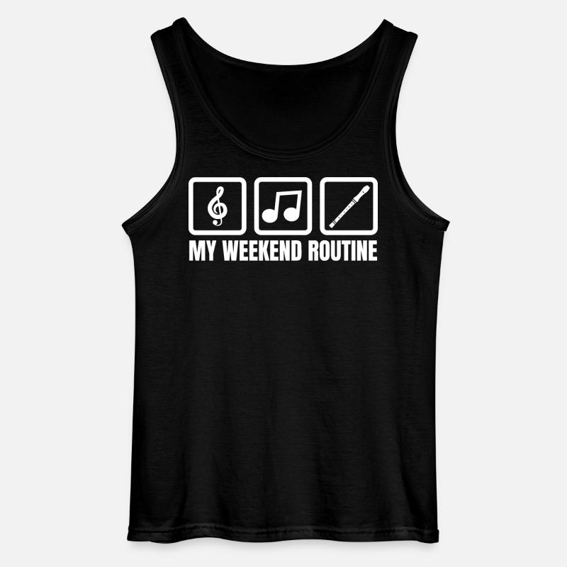 Ma routine du week-end - Débardeur Gildan Homme - noir