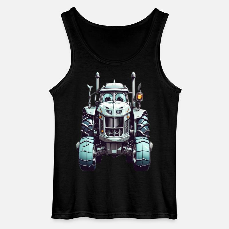 Traktor mit Augen - Gildan Männer Tank Top - Schwarz