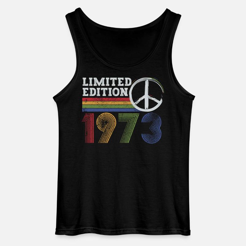 Limitierte Edition Peace 1973 Retro - Gildan Männer Tank Top - Schwarz