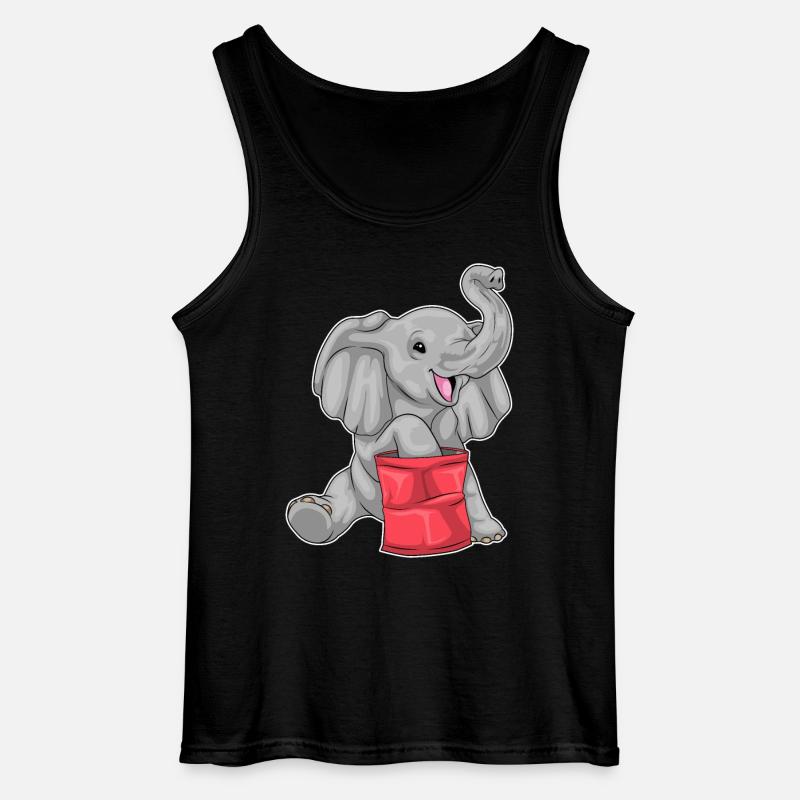 Elephant Chips - Gildan Men’s Tank Top - black