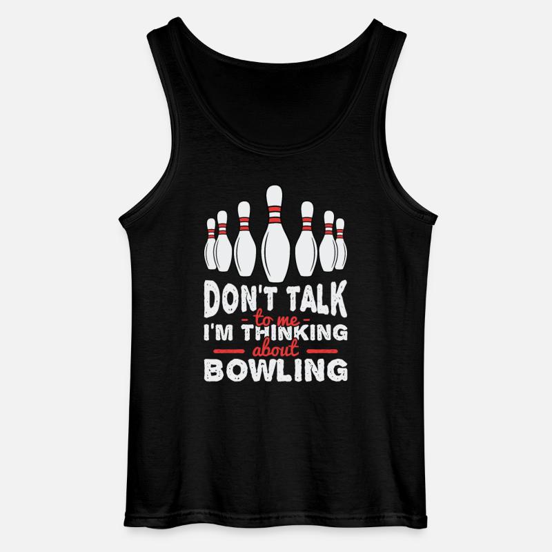 I'm thinking about bowling - Gildan Men’s Tank Top - black
