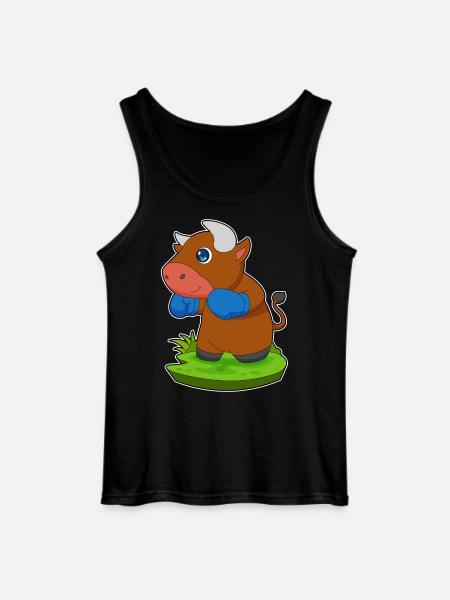Stier Boxer Boxhandschuhe Boxen - Gildan Männer Tank Top - Schwarz