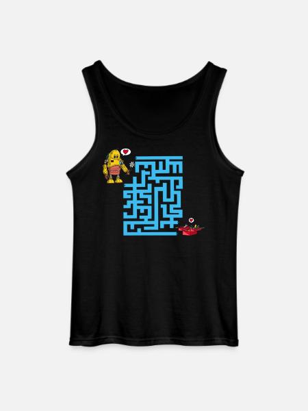 The Lovers' Labyrinth - Gildan Men’s Tank Top - black