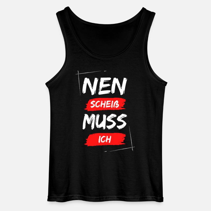 Nen scheiß muss ich - Gildan Männer Tank Top - Schwarz