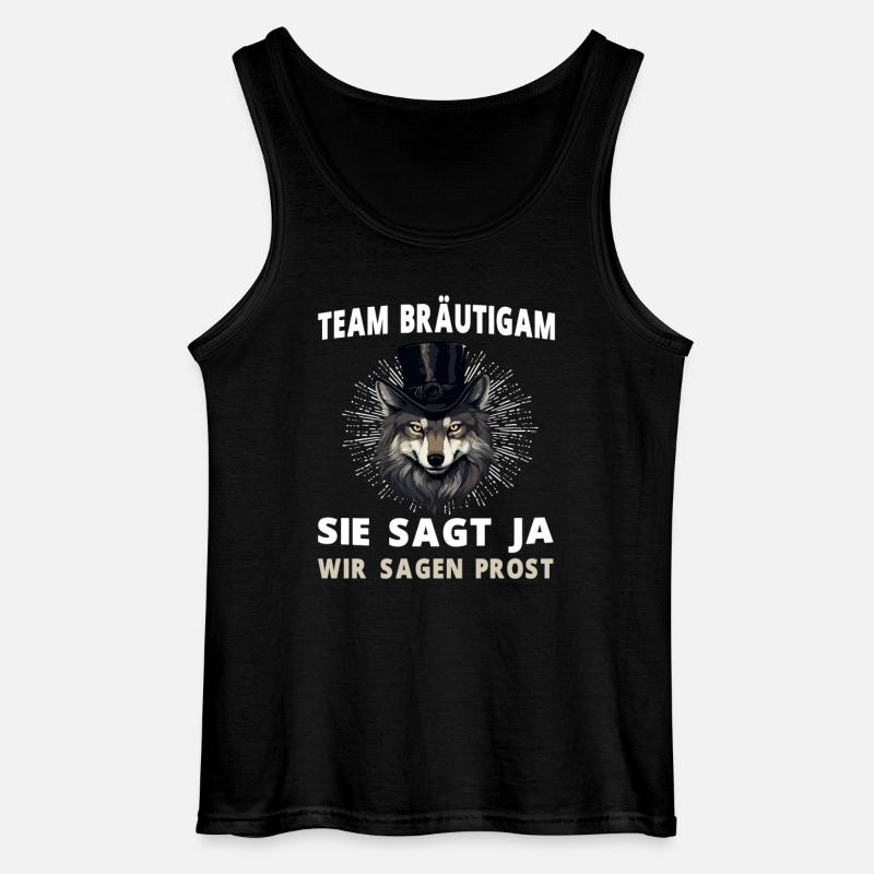 Junggesellenabschied Hochzeit Bräutigam Wolf - Gildan Männer Tank Top - Schwarz