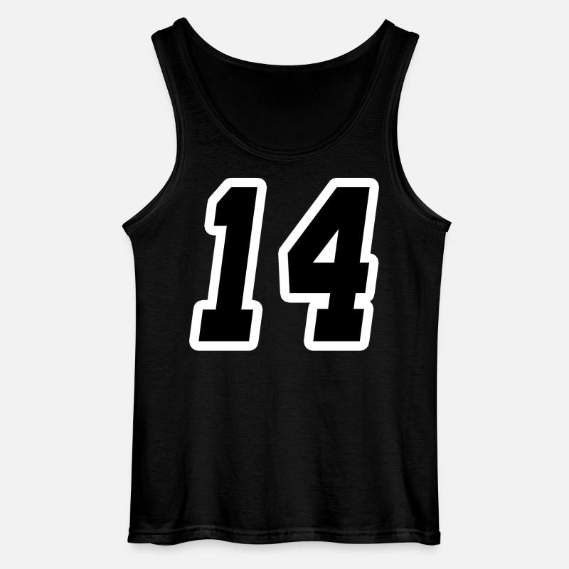 Nummer vierzehn 14 - Gildan Männer Tank Top - Schwarz