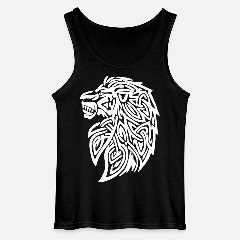 Stammes-Löwe - Gildan Männer Tank Top - Schwarz