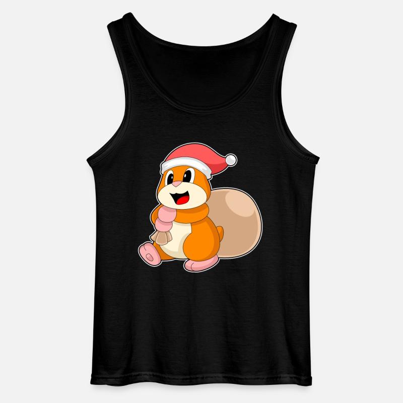 Hamster Weihnachten Sack - Gildan Männer Tank Top - Schwarz