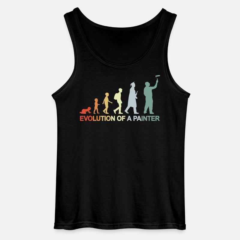 Maler Lackierer Evolution - Gildan Männer Tank Top - Schwarz