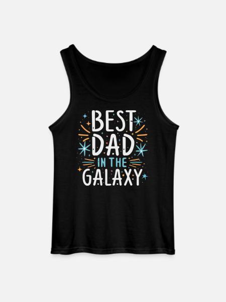Best Dad in the Galaxy - Gildan Men’s Tank Top - black