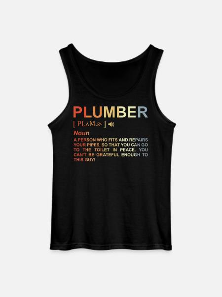 Plumber Term - Gildan Men’s Tank Top - black