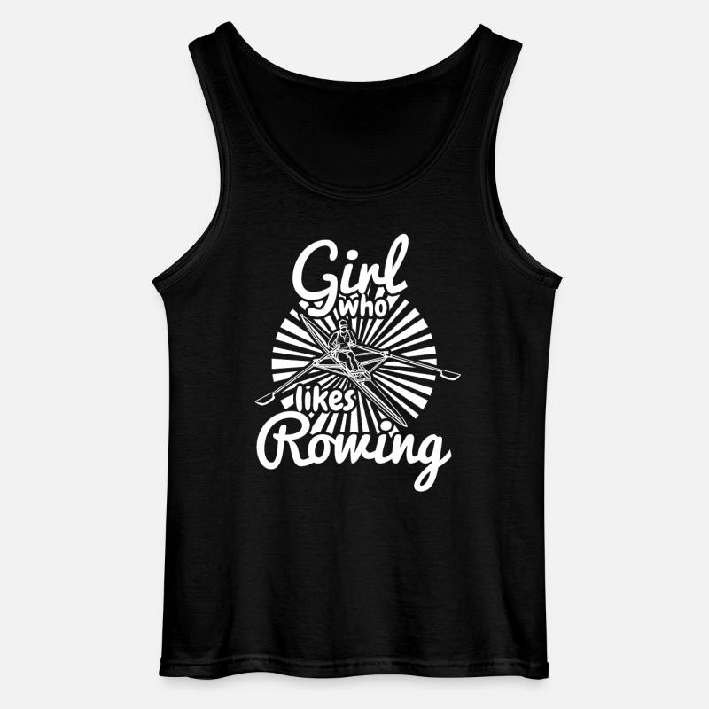 Mädchen das gerne rudert - Gildan Männer Tank Top - Schwarz