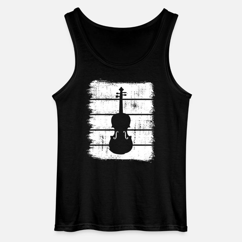 Violine - Gildan Männer Tank Top - Schwarz