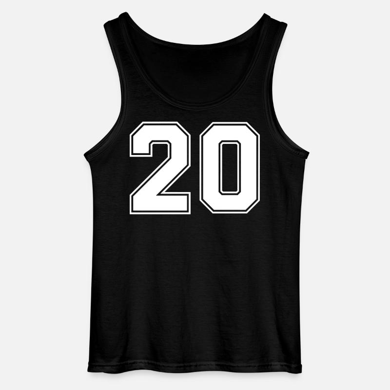 Nummer zwanzig 20 - Gildan Männer Tank Top - Schwarz