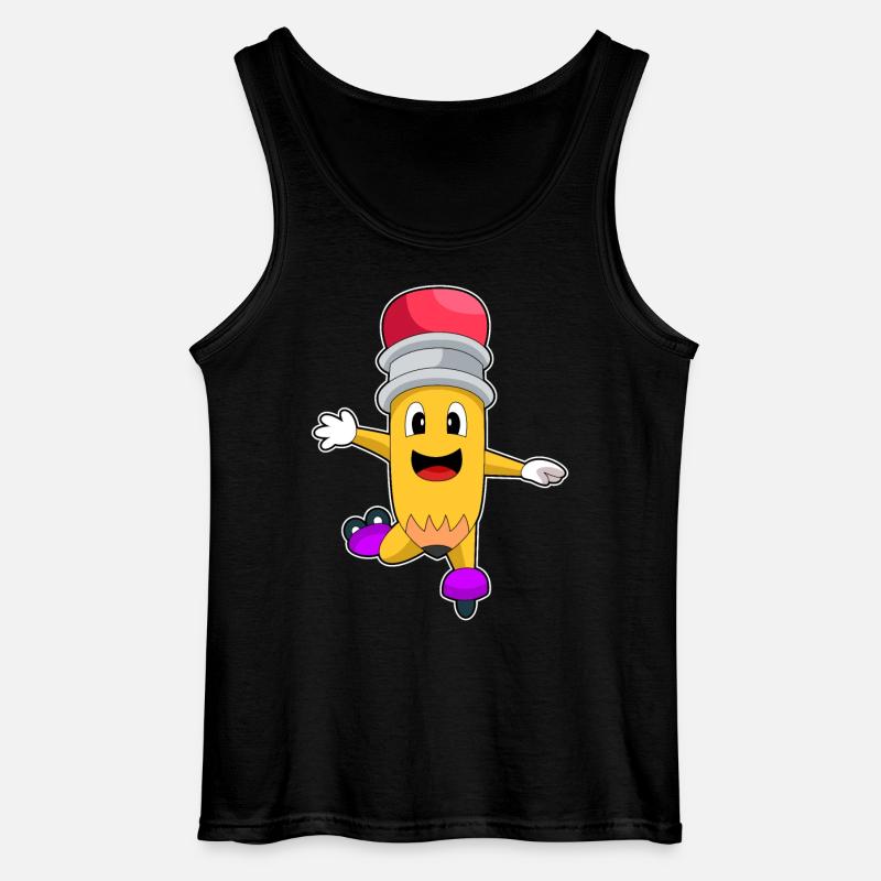 Bleistift Inline skating Inline skates - Gildan Männer Tank Top - Schwarz