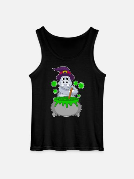 Hippopotamus Witch Potion - Gildan Men’s Tank Top - black