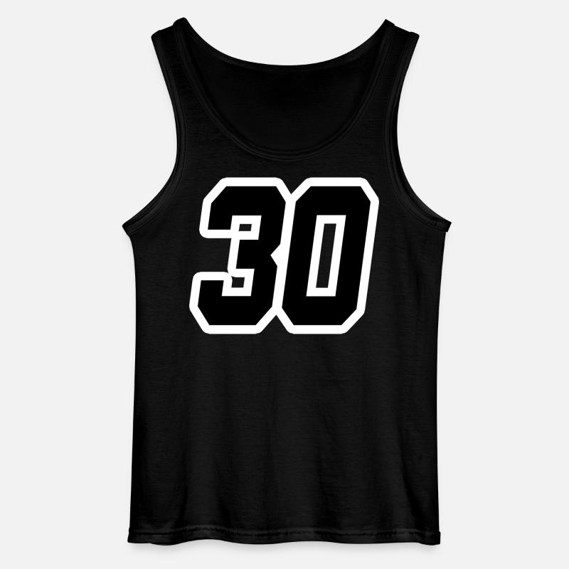 NUMMER DREISSIG 30 - Gildan Männer Tank Top - Schwarz