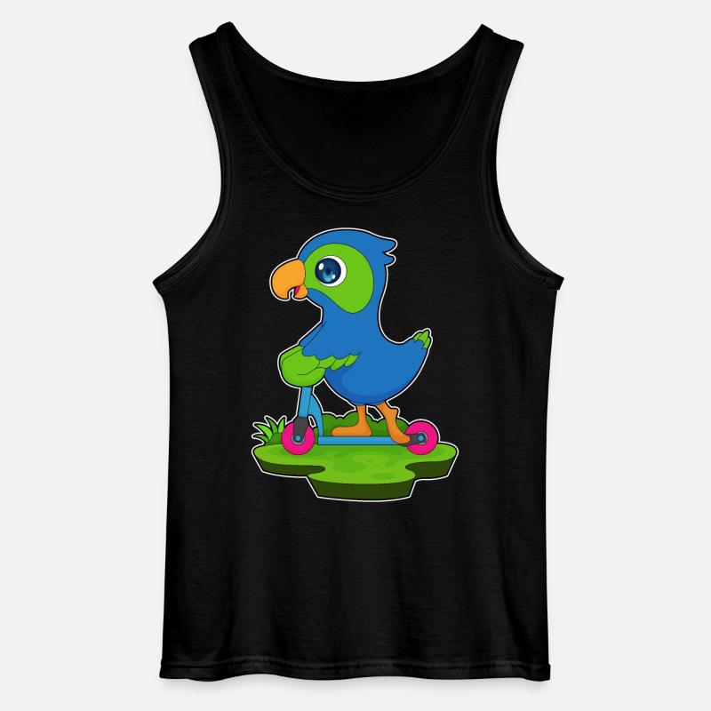 Papagei Roller - Gildan Männer Tank Top - Schwarz