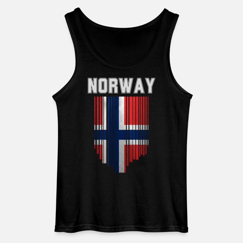 Norwegian flag, Norwegian pride - Gildan Men’s Tank Top - black