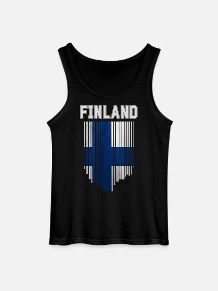 Flag of Finland, Finnish pride - Gildan Men’s Tank Top - black