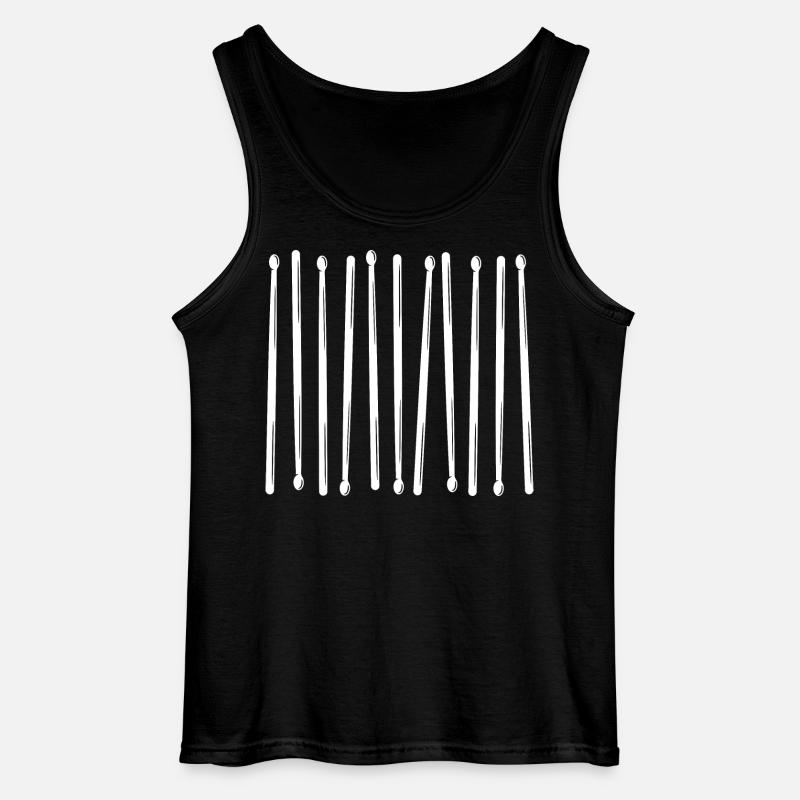 Drumsticks Vertikales Muster - Gildan Männer Tank Top - Schwarz
