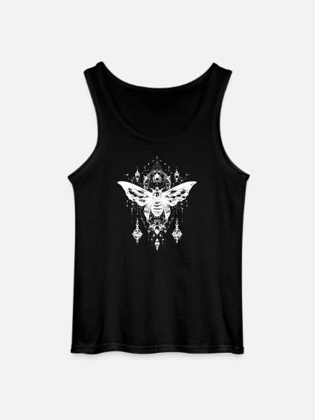Mystical moth with magical ornaments - Gildan Men’s Tank Top - black