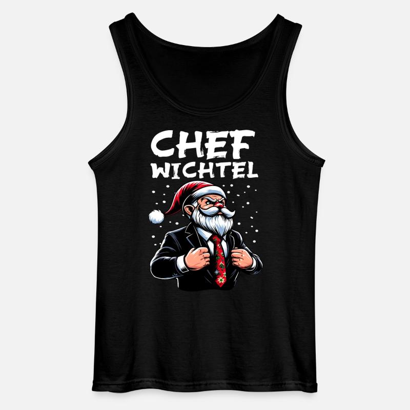Chef Wichtel stylischer Weihnachts Gnome - Gildan Männer Tank Top - Schwarz