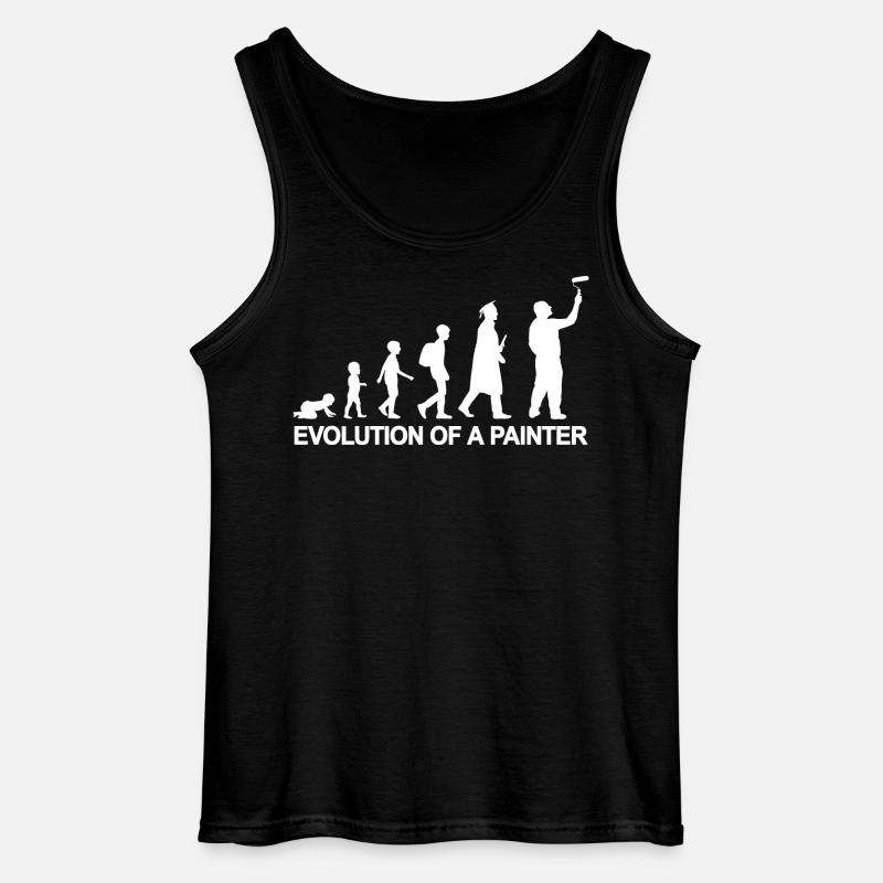 Development from child to painter - Gildan Men’s Tank Top - black