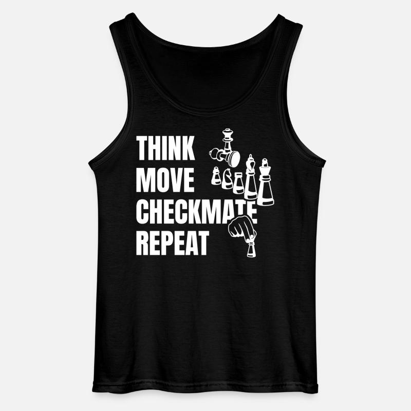 Think Play Checkmate Next - Gildan Men’s Tank Top - black