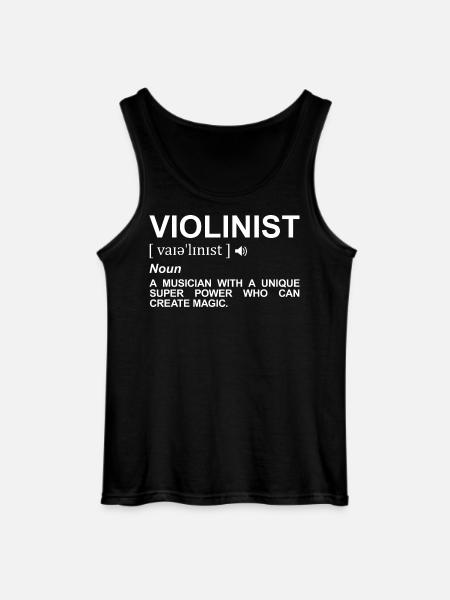 Violinist Dictionary - Gildan Men’s Tank Top - black
